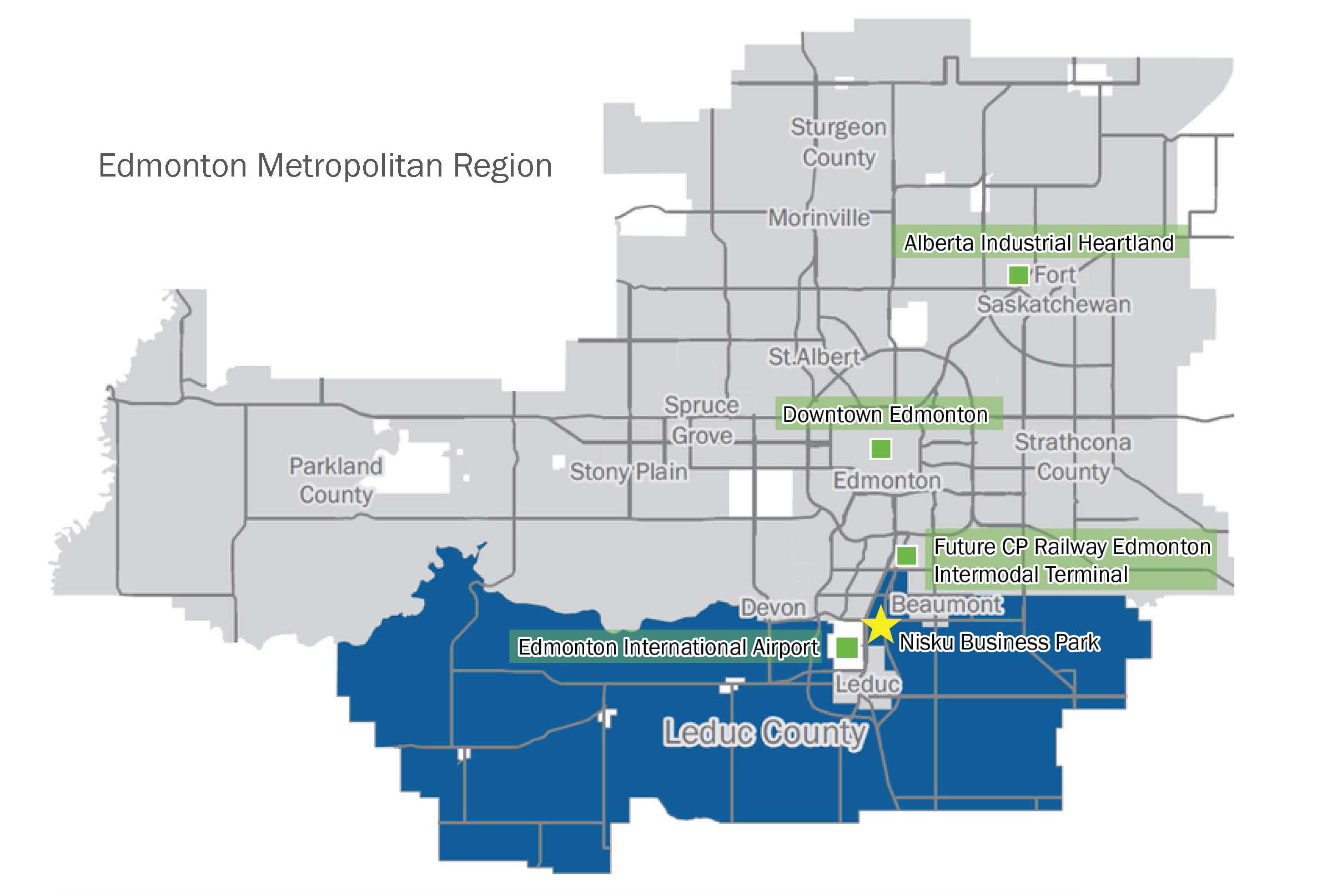 Edmonton Metropolitan Region map